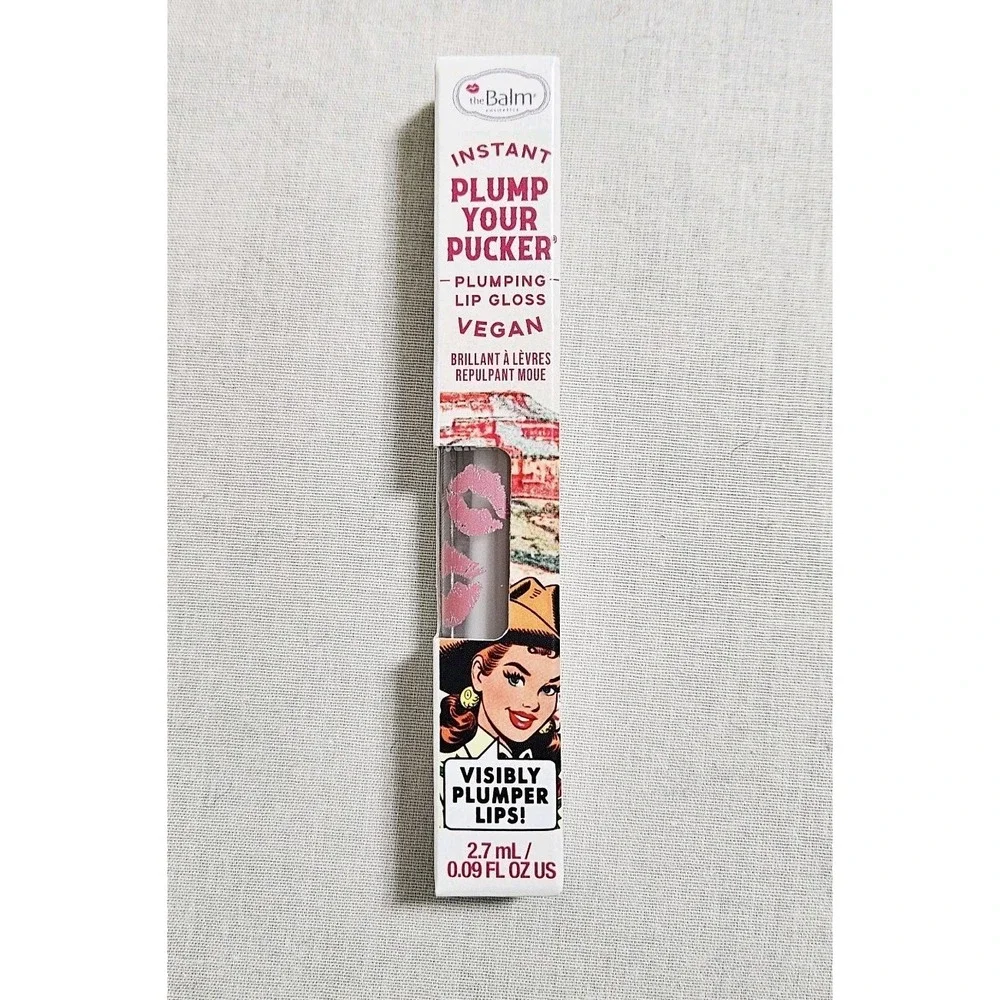 The Balm Plump Your Pucker Lip Gloss- Buck-A-Roo Clear Gloss- NEW‎ IN BOX